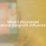 What I discovered about nonprofit influence